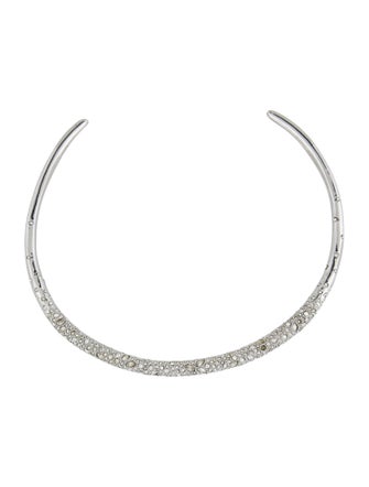 Alexis Bittar Crystal Encrusted Thin Collar Necklace