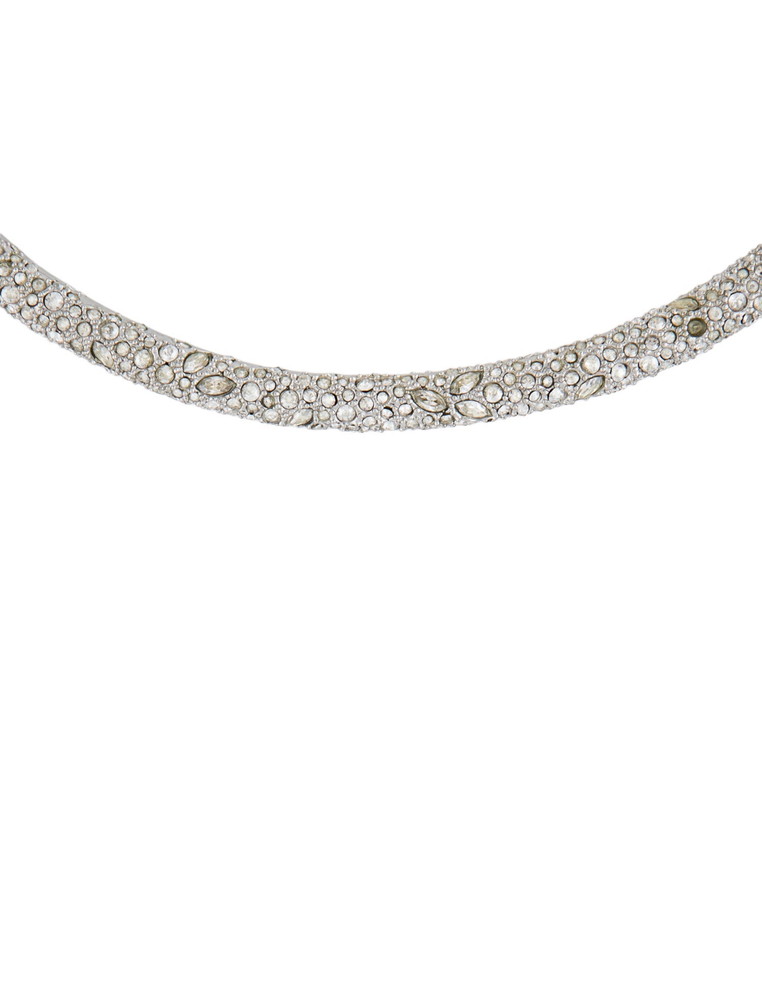 Alexis Bittar Crystal Encrusted Thin Collar Necklace