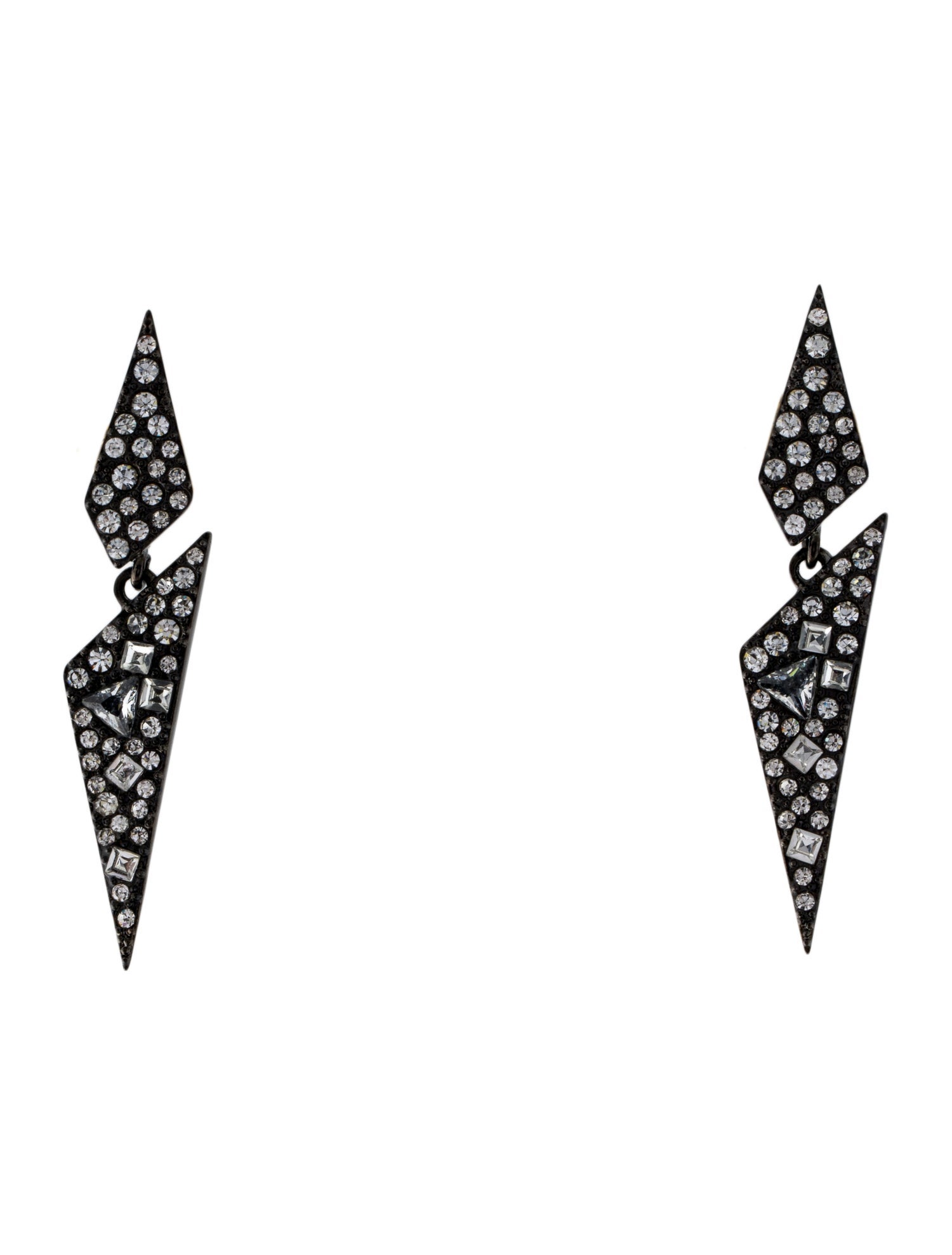 Alexis Bittar Crystal Encrusted Origami Earrings