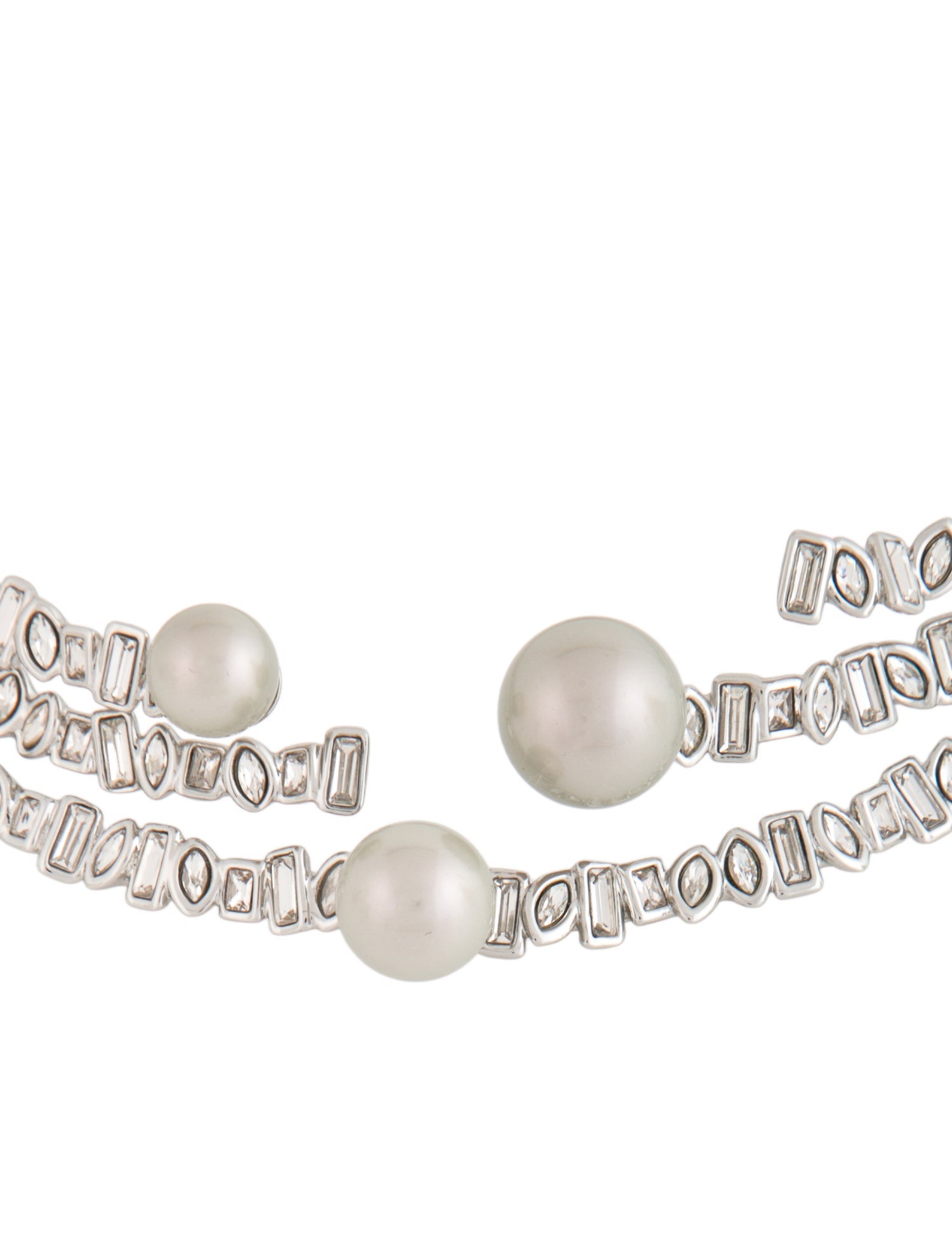 Alexis Bittar Faux Pearl & Crystal Hinged Choker