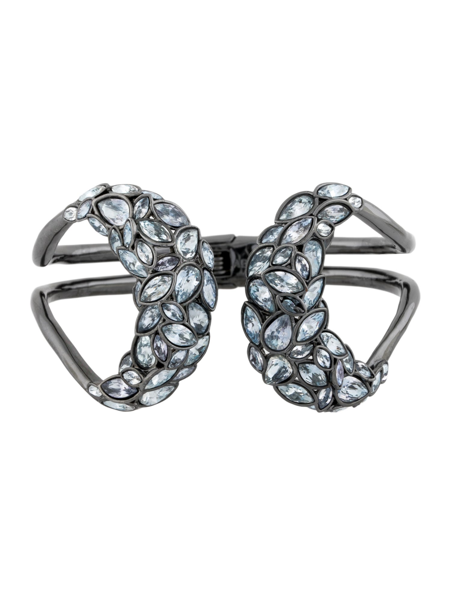 Alexis Bittar Crystal Hinge Cuff Bracelet