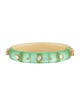 Alexis Bittar Crystal & Lucite Hinged Bangle Bracelet