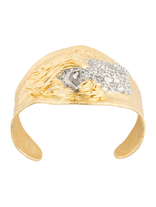 Alexis Bittar Crystal Maldivian Lion Cuff