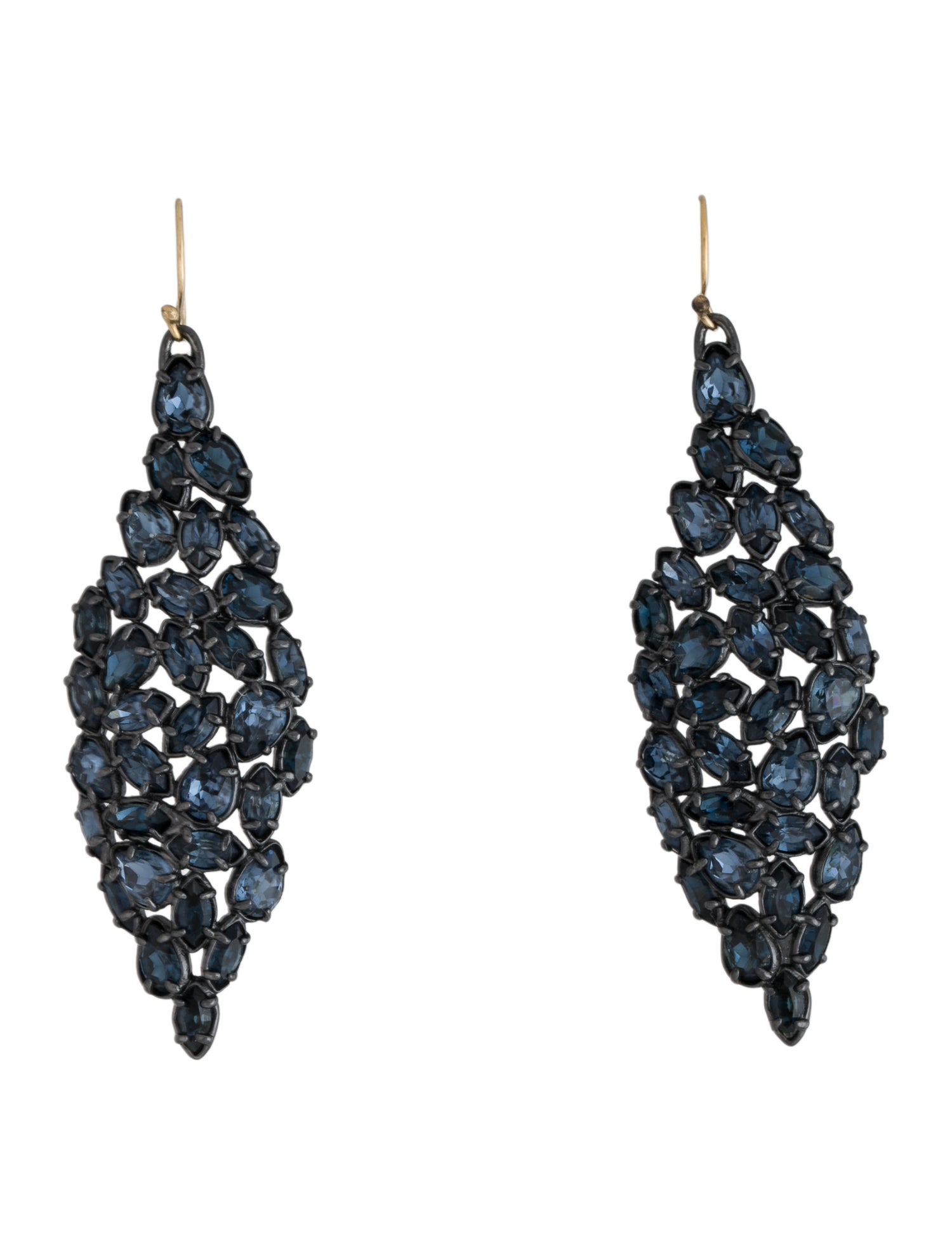 Alexis Bittar Crystal Pavo Nova Marquis Drop Earrings