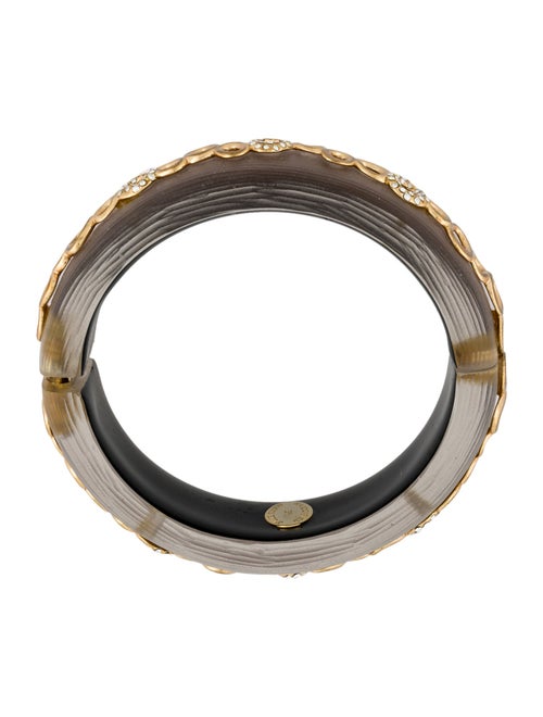Alexis Bittar Crystal & Lucite Hinge Bangle