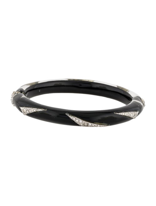 Alexis Bittar Lucite & Crystal Hinge Bangle Bracelet