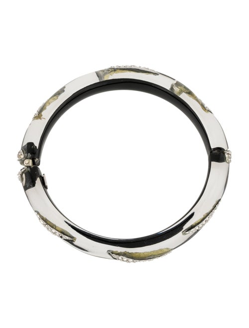 Alexis Bittar Lucite & Crystal Hinge Bangle Bracelet