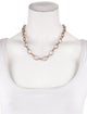Alexis Bittar Crystal Encrusted Mesh Chain Link Collar Necklace
