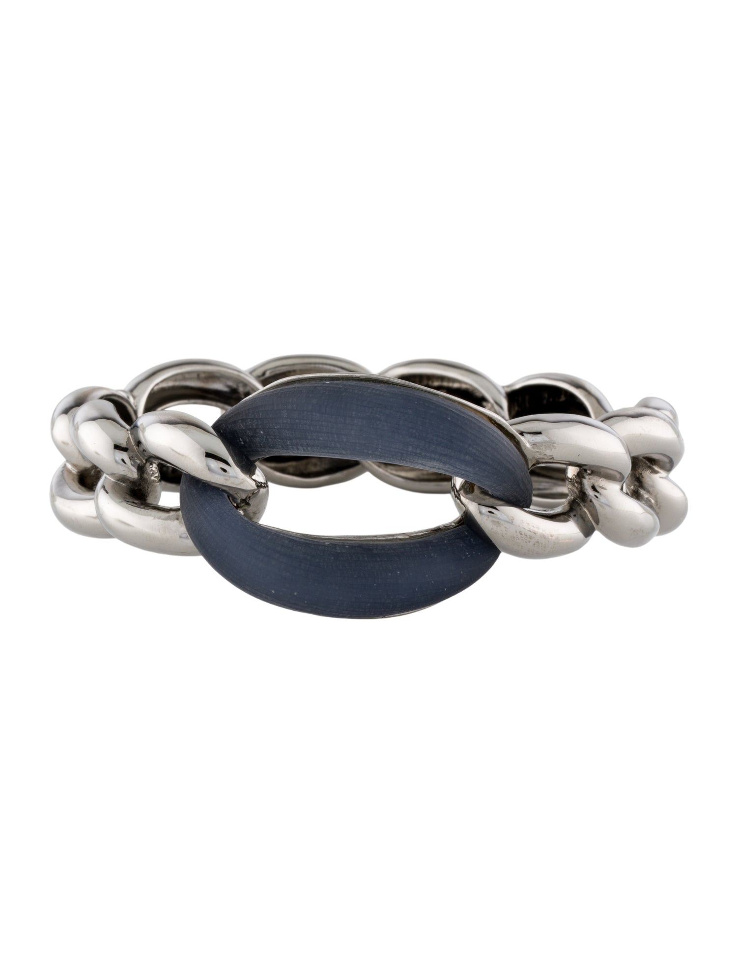 Alexis Bittar Lucite Link Hinged Bangle Bracelet