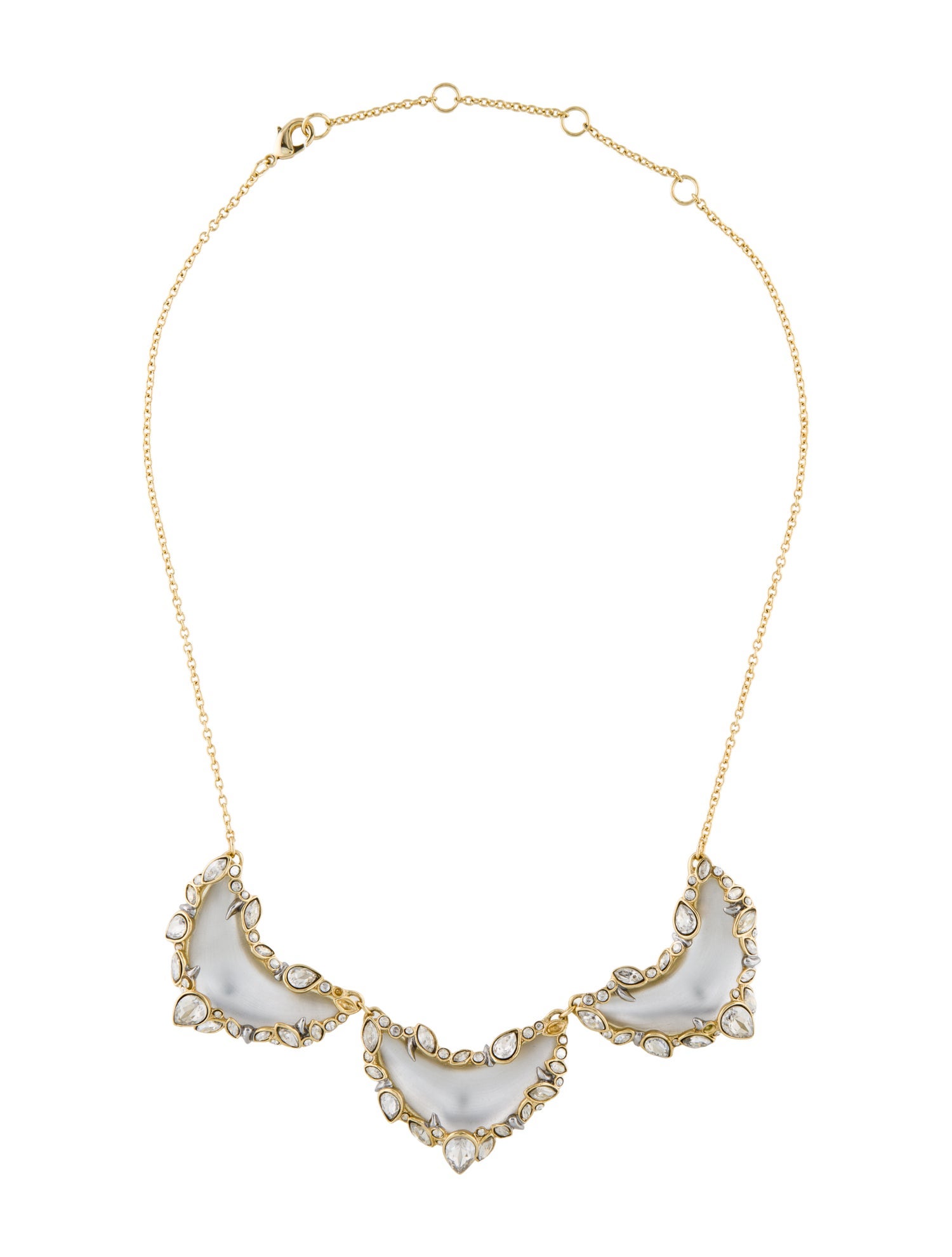 Alexis Bittar Lucite & Crystal Imperial Framed Collar Necklace