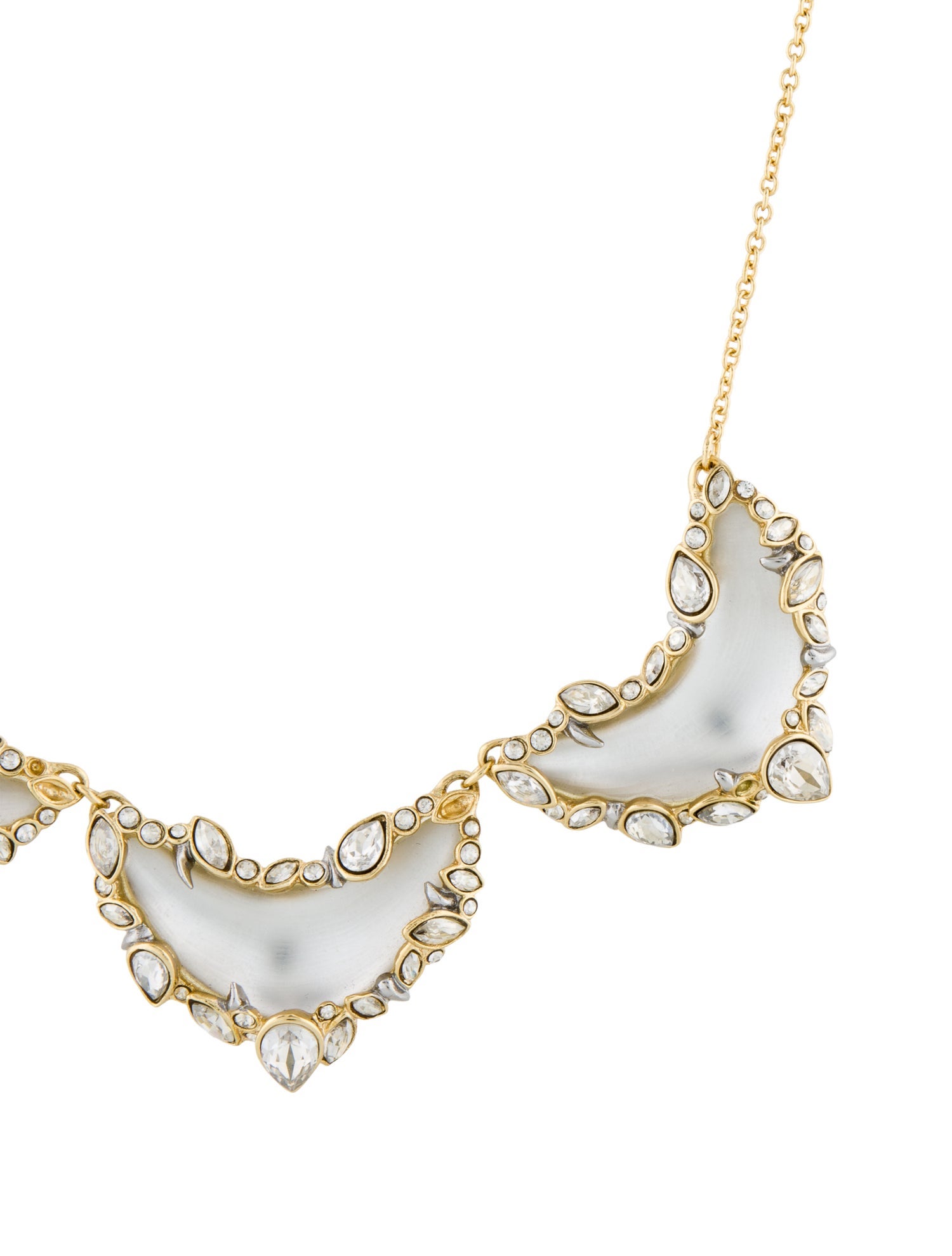 Alexis Bittar Lucite & Crystal Imperial Framed Collar Necklace