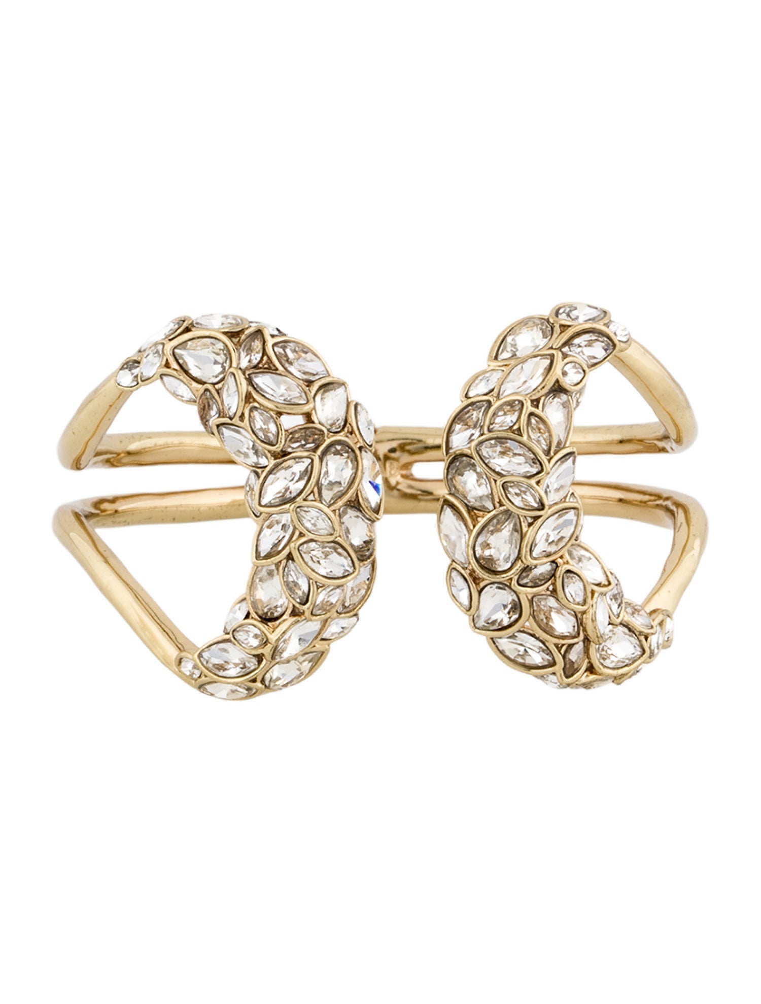 Alexis Bittar Crystal Hinge Cuff Bracelet