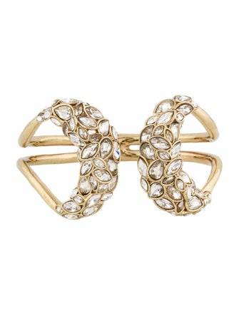 Alexis Bittar Crystal Hinge Cuff Bracelet