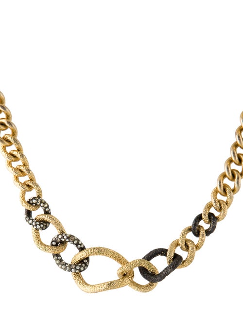 Alexis Bittar Crystal Encrusted Chain Link Necklace
