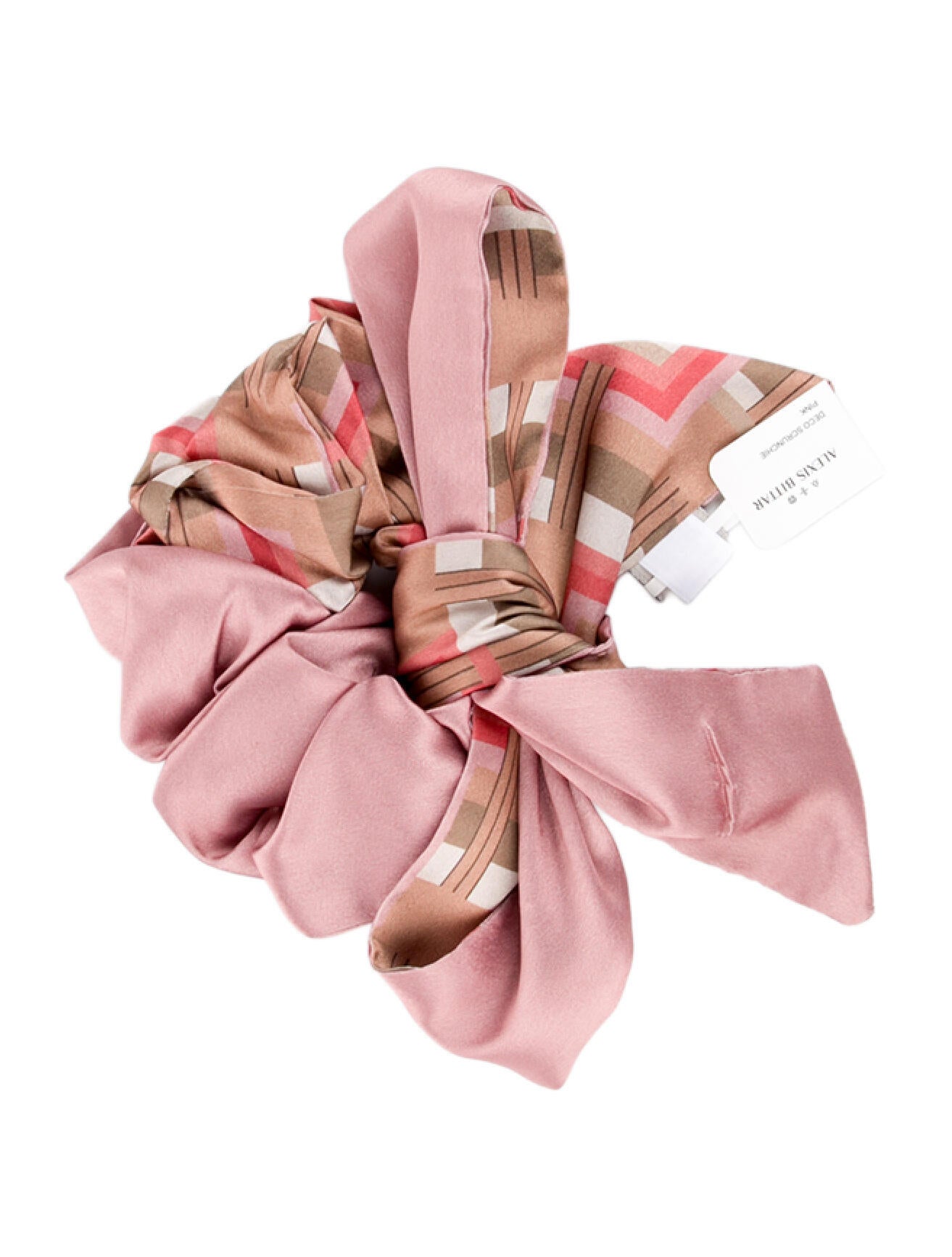 Alexis Bittar Neutral Pattern Print Hair Scrunchie w/Tags