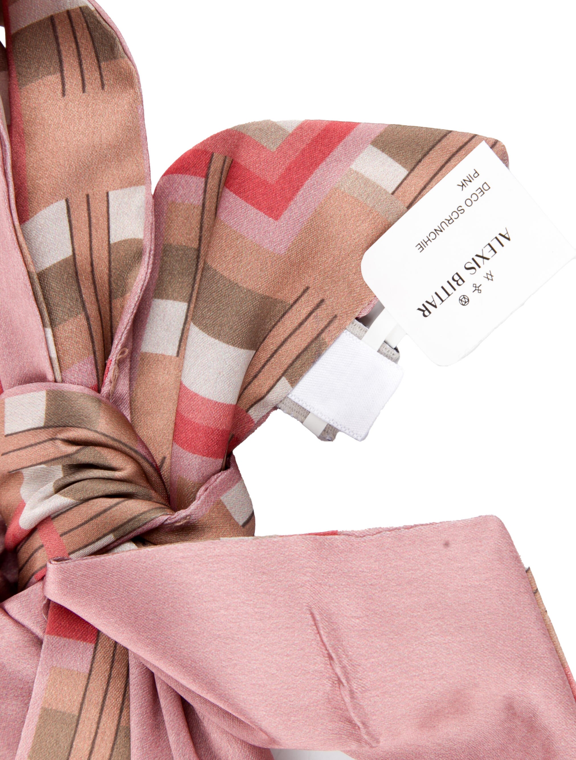 Alexis Bittar Neutral Pattern Print Hair Scrunchie w/Tags