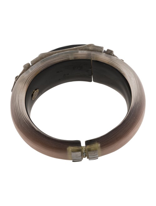 Alexis Bittar Crystal & Lucite Art Deco Hinge Bracelet