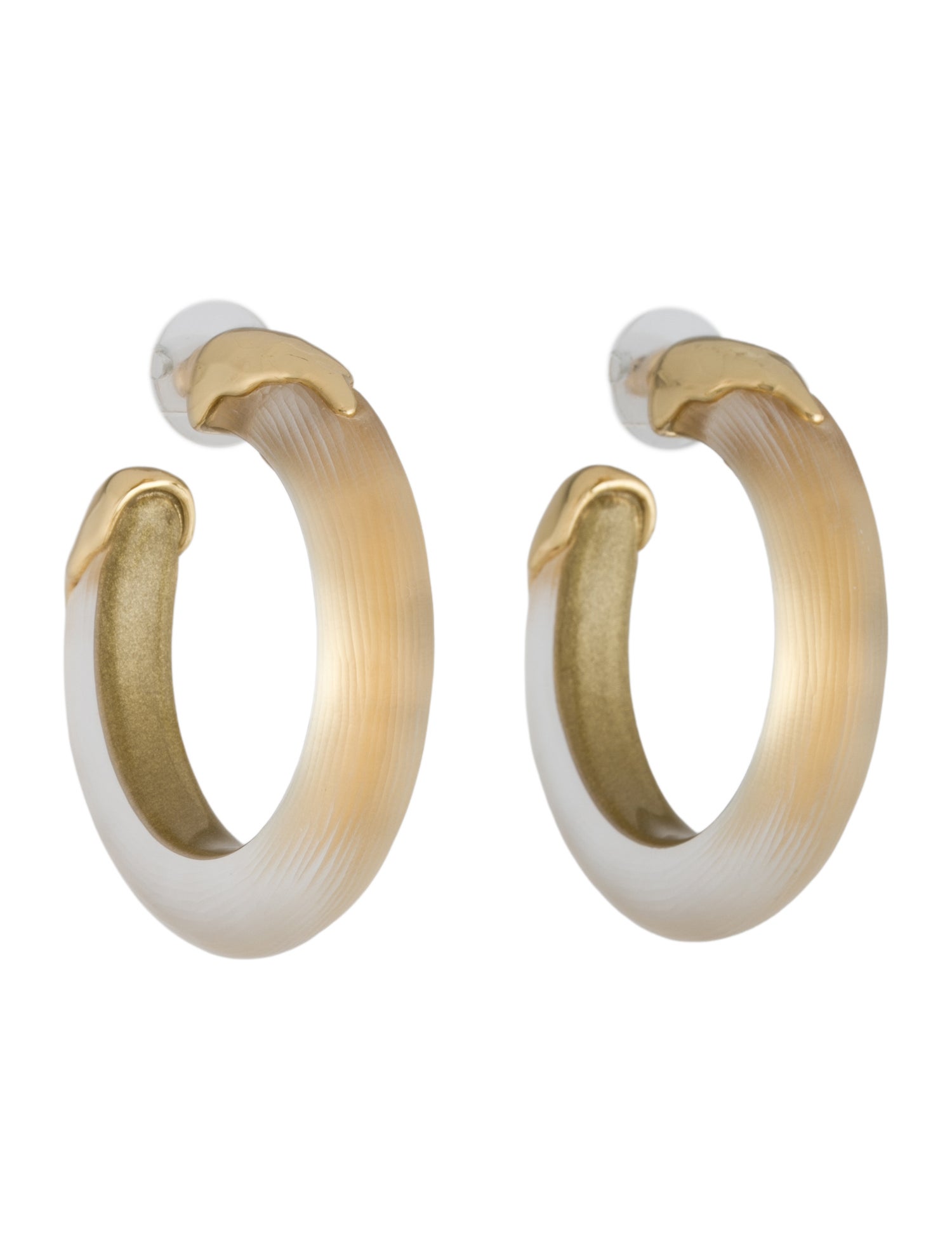 Alexis Bittar Lucite Luminous Hoop Earrings