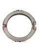 Alexis Bittar Lucite & Crystal Encrusted Hinged Bangle Bracelet