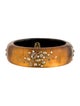 Alexis Bittar Lucite & Crystal Encrusted Hinged Bangle Bracelet