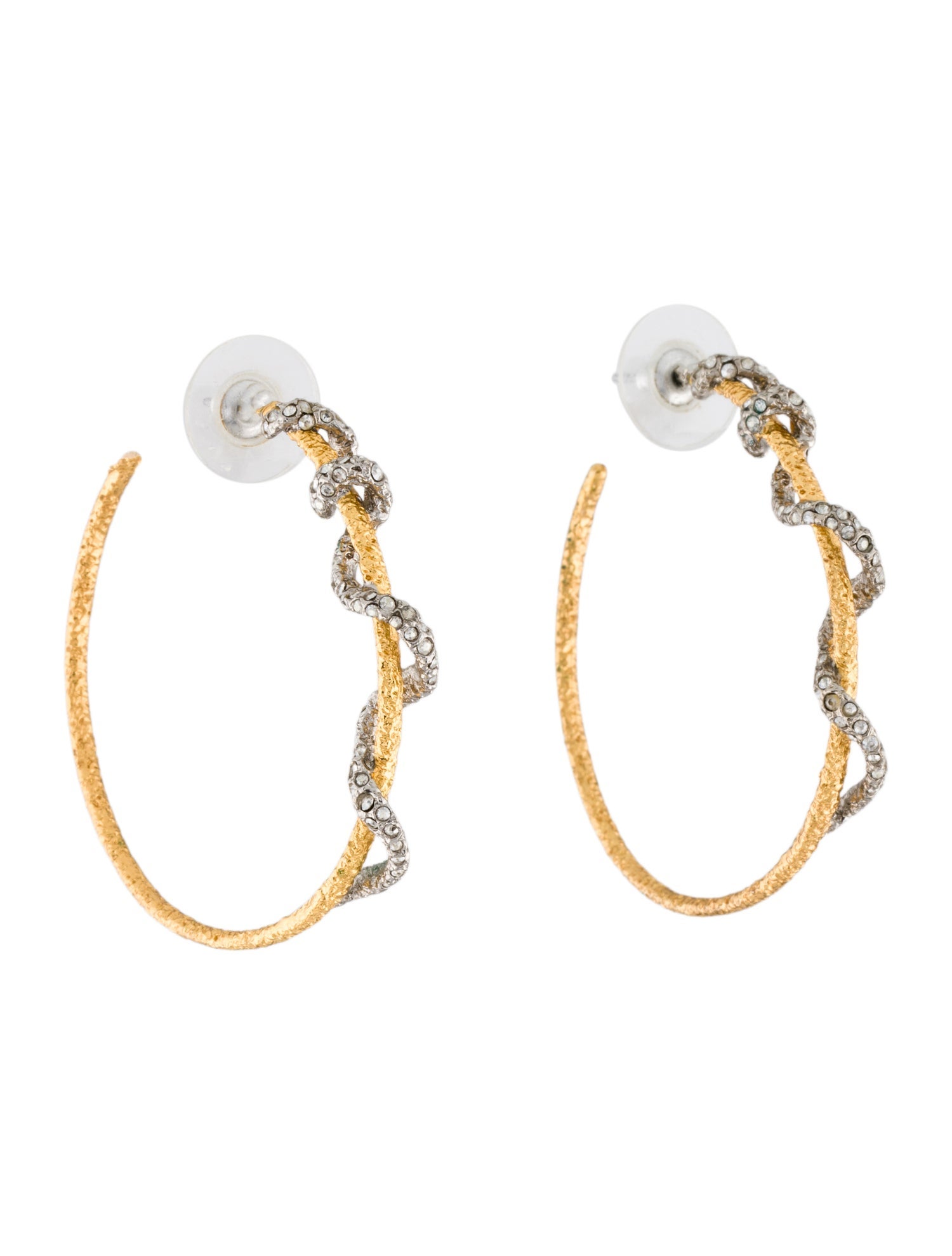 Alexis Bittar Crystal Encrusted Hoop Earrings