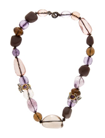 Alexis Bittar Crystal & Lucite Beaded Necklace