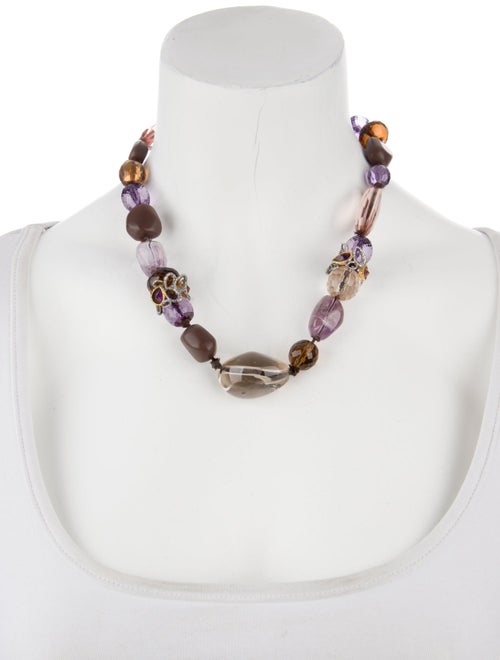 Alexis Bittar Crystal & Lucite Beaded Necklace