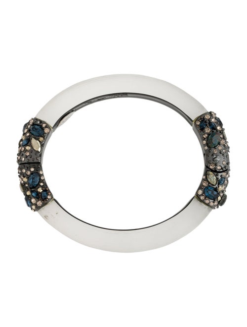 Alexis Bittar Lucite & Crystal Hinge Bangle Bracelet