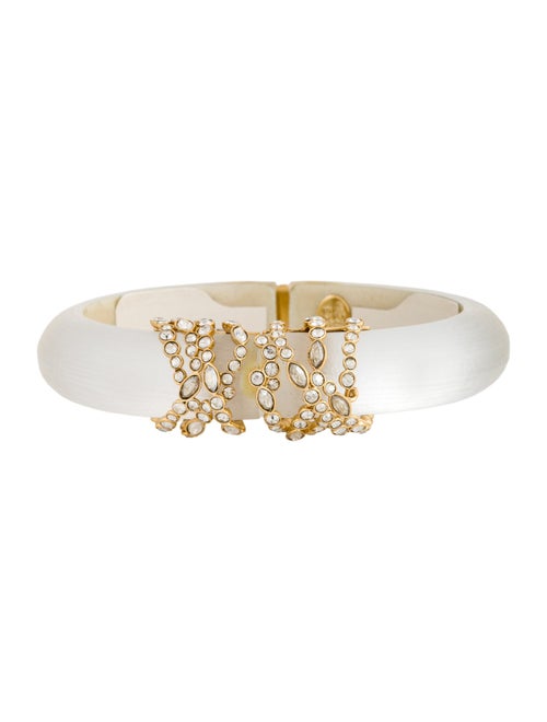 Alexis Bittar Lucite & Crystal Hinge Bangle Bracelet