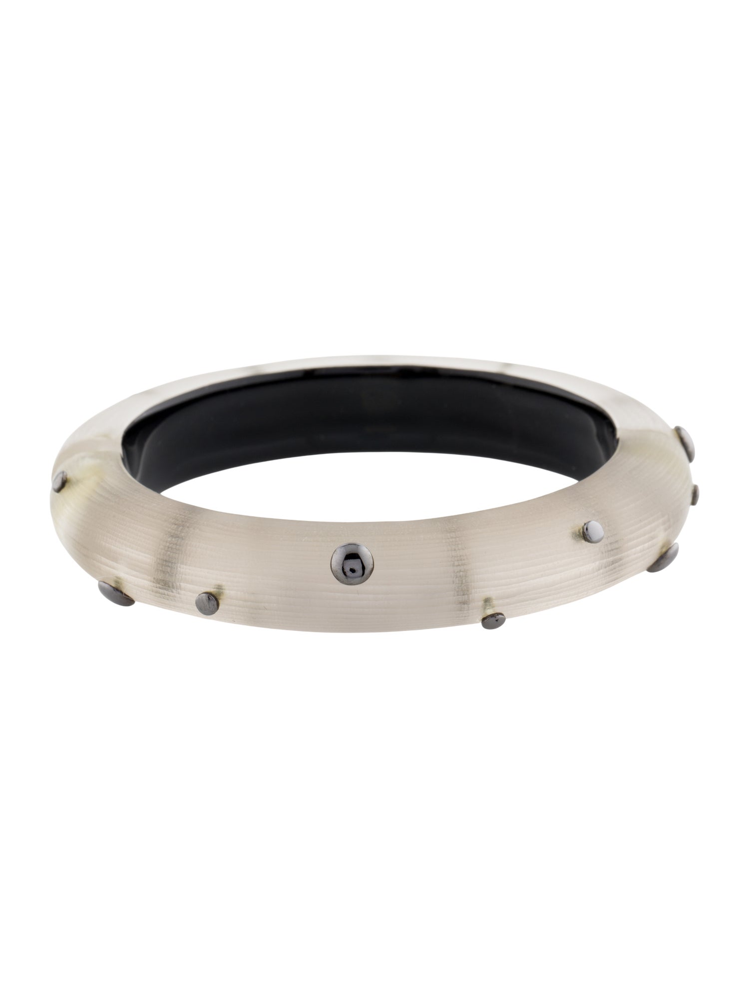 Alexis Bittar Lucite Studded Hinge Bangle Bracelet