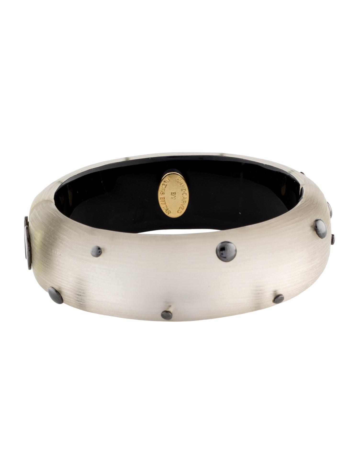 Alexis Bittar Lucite Studded Hinge Bangle Bracelet