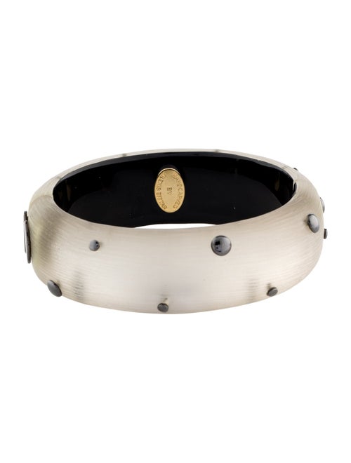 Alexis Bittar Lucite Studded Hinge Bangle Bracelet
