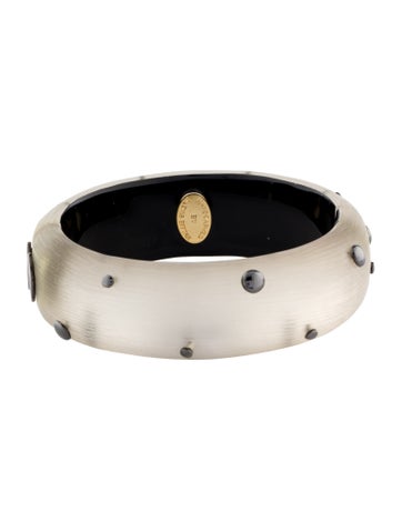 Alexis Bittar Bangle Lucite Studded Hinge Bracelet