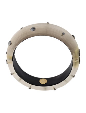 Alexis Bittar Lucite Studded Hinge Bangle Bracelet
