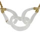 Alexis Bittar Crystal & Liquid Lucite Link Collar Necklace