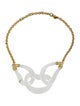 Alexis Bittar Crystal & Liquid Lucite Link Collar Necklace