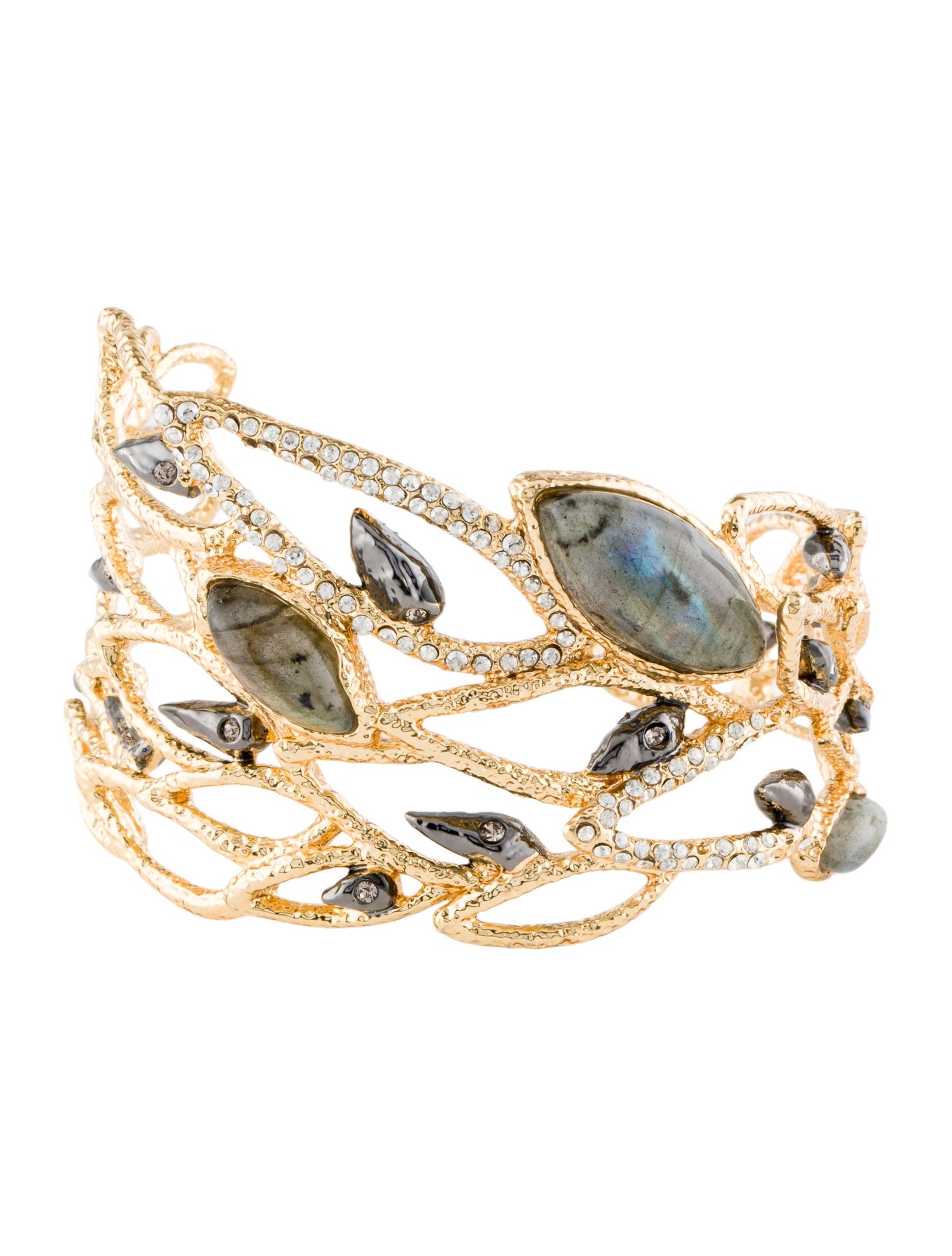 Alexis Bittar Crystal Encrusted & Lucite Cuff Bracelet