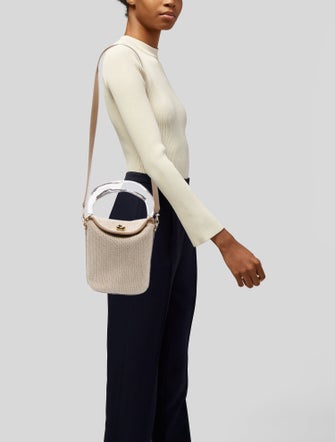 Alexis Bittar Raffia Top Handle Bag