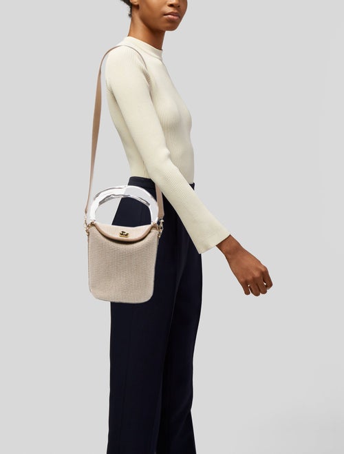 Alexis Bittar Raffia Top Handle Bag