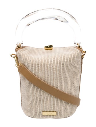 Alexis Bittar Raffia Top Handle Bag