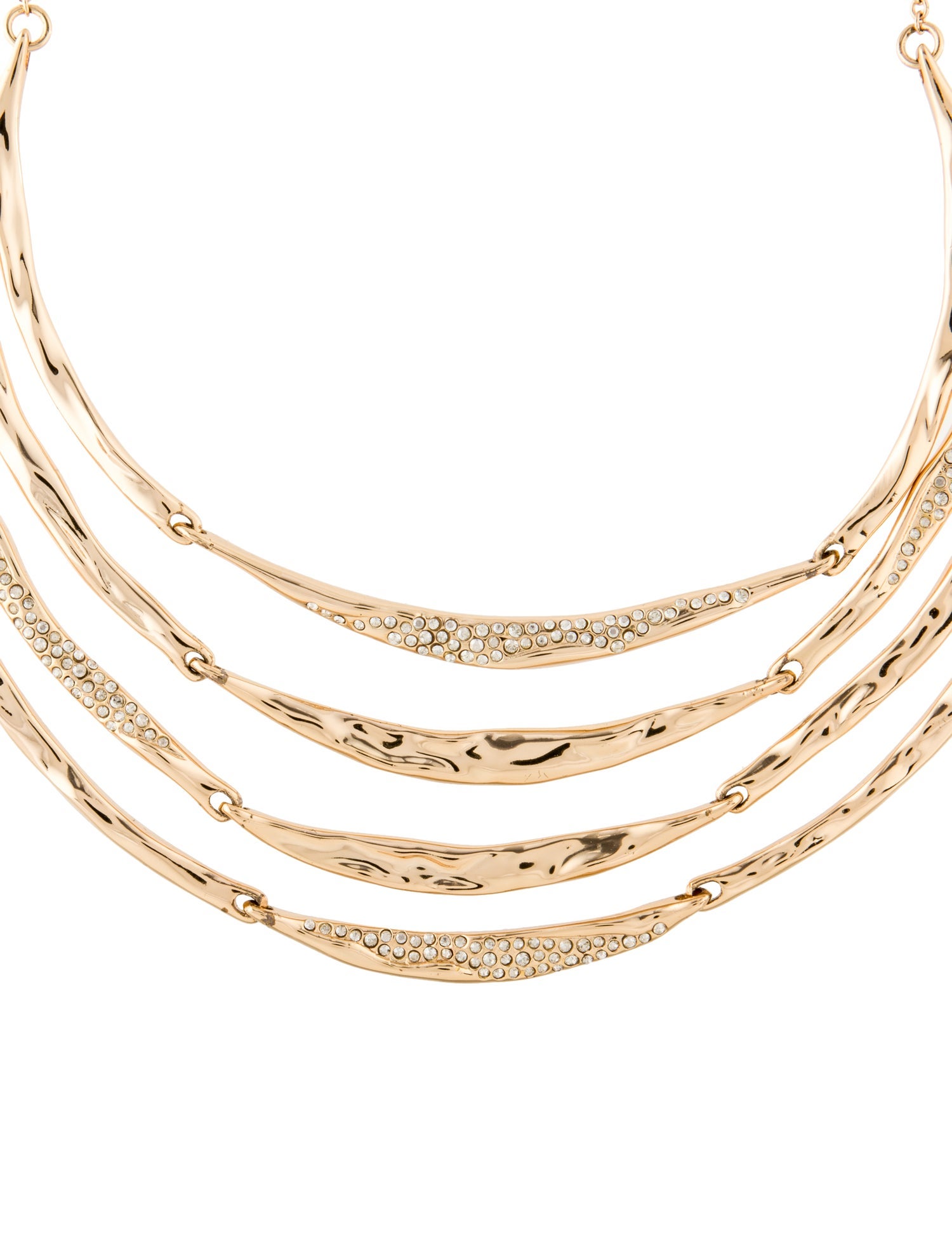 Alexis Bittar Crystal Encrusted Layered Row Necklace