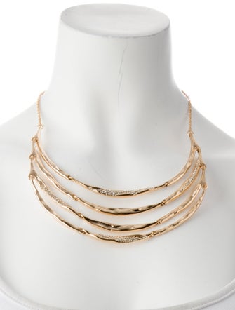 Alexis Bittar Crystal Encrusted Layered Row Necklace