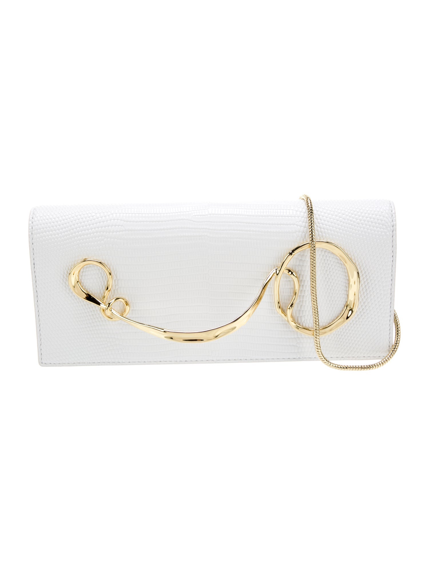 Alexis Bittar Embossed Leather Clutch