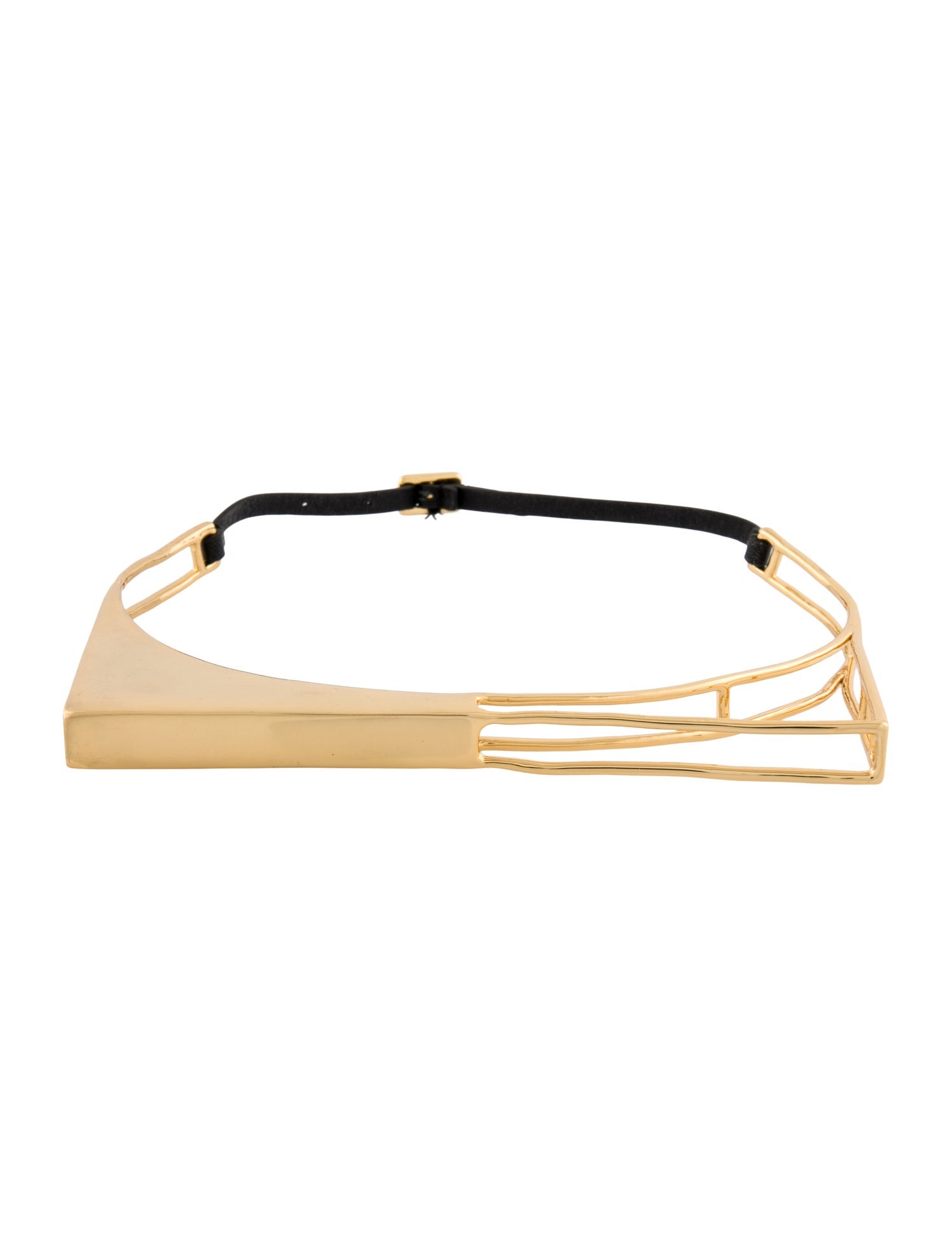 Alexis Bittar Liquid Gold Architectural Choker Necklace