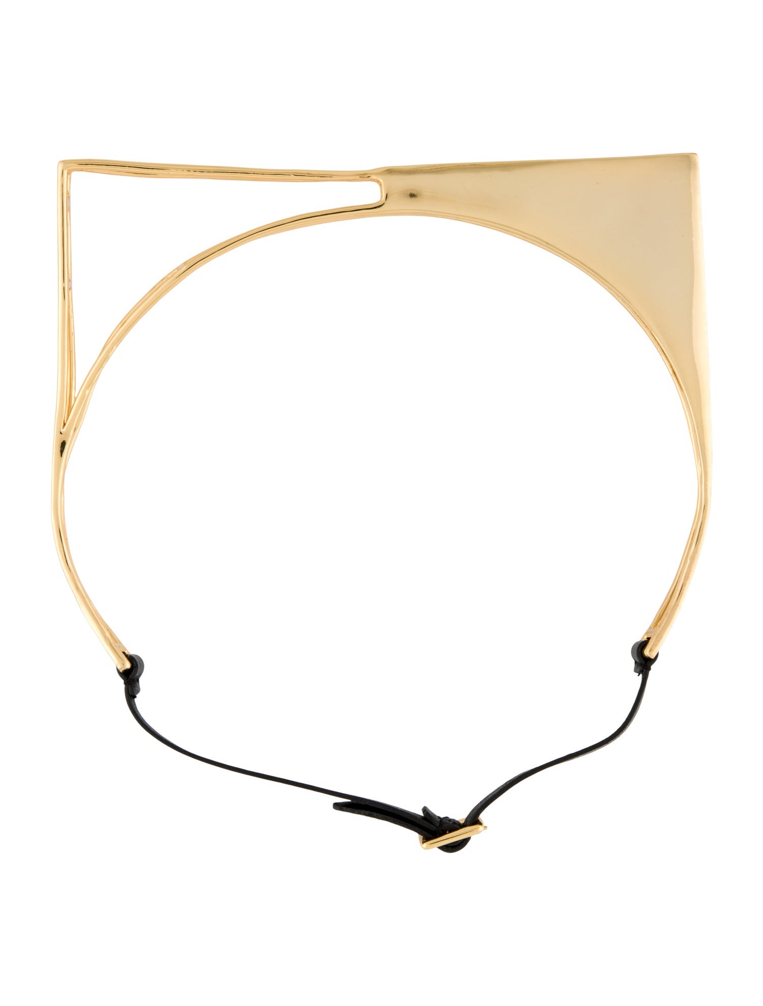 Alexis Bittar Liquid Gold Architectural Choker Necklace