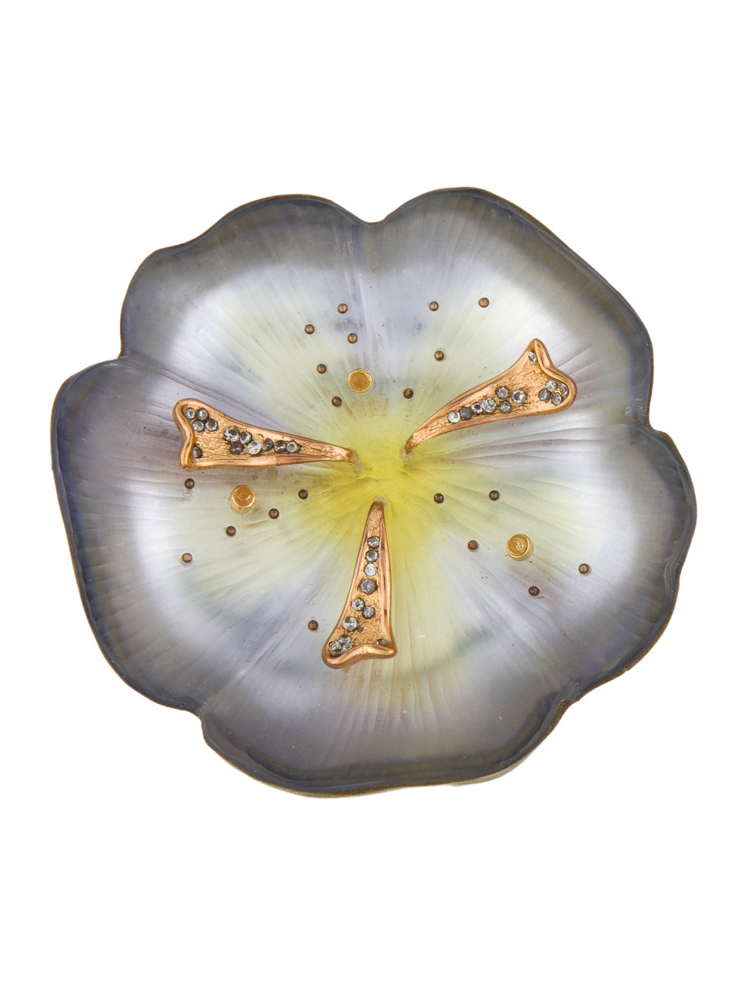 Alexis Bittar Crystal & Lucite Flower Brooch