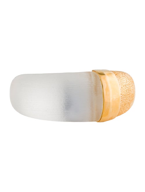Alexis Bittar Lucite Hammered Hinge Cuff Bracelet