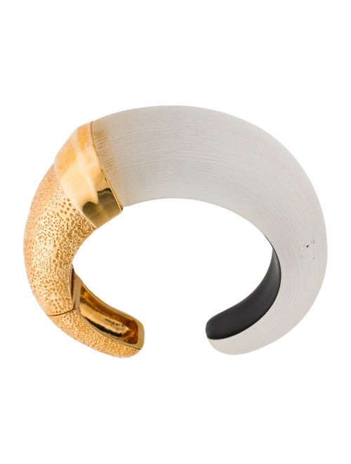 Alexis Bittar Lucite Hammered Hinge Cuff Bracelet