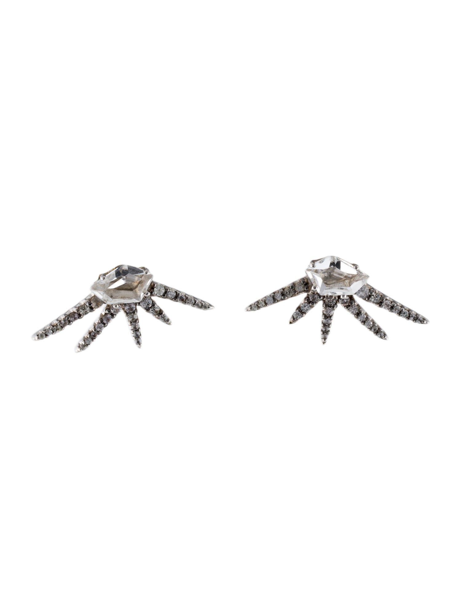 Alexis Bittar Quartz & Sapphire Starburst Stud Earrings