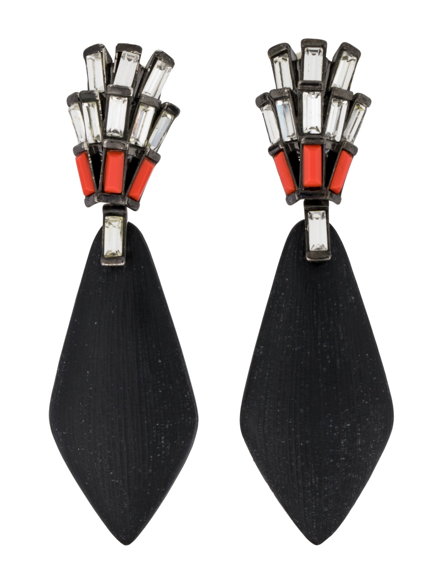 Alexis Bittar Crystal & Lucite Deco Drop Earrings